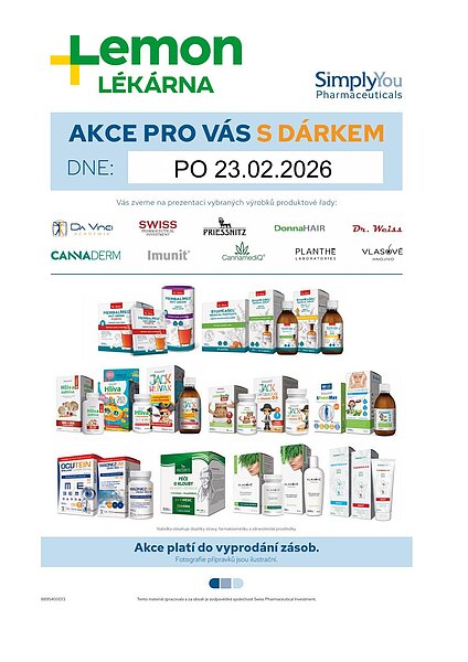 LÉKÁRNA LEMON zve na promo akce 10. a 23. února